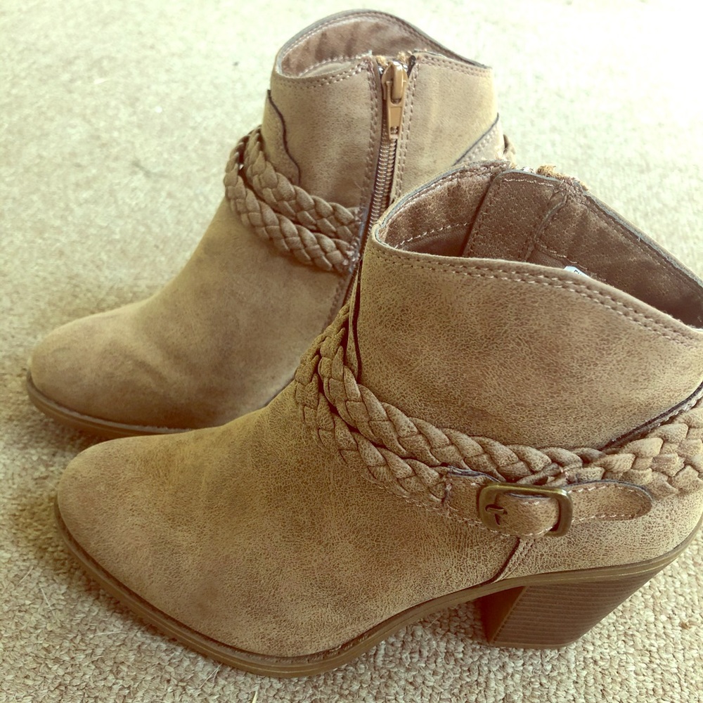 Tan Booties - size 7